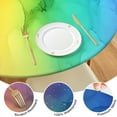 thumbnail image 4 of Rainbow Tie Dye Ink Pattern Round Fitted Tablecloth with Elastic Edge,Dining Table Cover Waterproof,Outdoor Round Tablecloth for Camping,Dining,Indoor and Outdoor, 4 of 7