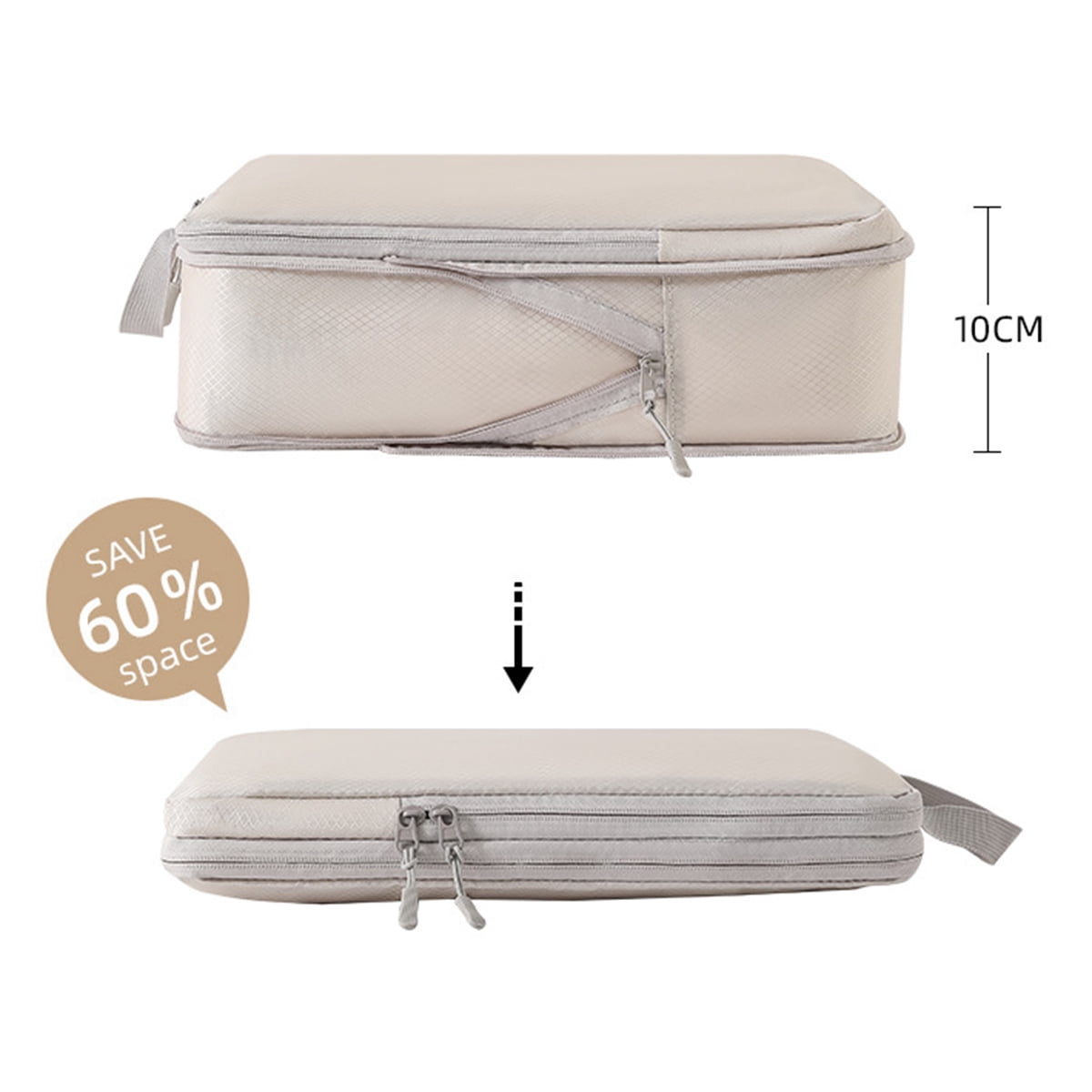 AUXDIQ 4 PCS Compression Packing Cubes Travel Luggage Organizer Bags Set Packing Organizers Compression Suitcase Bag Travel Essential Bag