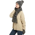 thumbnail image 3 of LINLIN Hat Gloves Scarf Set for Women, 3 Pieces Winter Warm Knitted Scarf Hat and Gloves Set Men & Women's Soft Stretch Hat Scarf and Mitten Set, 3 of 6