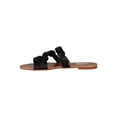 thumbnail image 4 of Women Leatherette Twisted Bands Open Toe Flat Slide Sandals 18473, 4 of 6