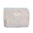 thumbnail image 2 of Bolsa Estuche de aseo coreano, organizador de viaje de algodón acolchado, monedero de maquillaje (floral verde) Ehuebsd Para estrenar, 2 of 3