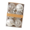 thumbnail image 2 of Juego de 6 piezas de adornos de bolas de Navidad, colgantes con lazo, decoración de de Navidad para compromiso, dormitorio, inauguración de la Estilo A, 2 of 8