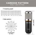 thumbnail image 4 of BM800 Condenser Studio Microphone Kits, Podcast Equipment Bundle, Studio Recording & Broadcasting Mic with Adjustable Stand, USB Sound Adapter, 4 of 10