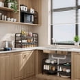 thumbnail image 2 of Estante de almacenamiento para debajo del fregadero, estantería de cocina extensible de dos niveles, con ocho paneles extraíbles. Adecuado para organizar el fregadero y la cocina, con ancho ajustable., 2 of 4