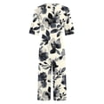 thumbnail image 4 of Edvintorg V Neck Jumpsuit for Women Fashion Casual Sleeveless Wide Leg Jumpsuits with Pocket Summer Holiday Clothes for Women, 4 of 5