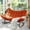 Red, variant on Double Papasan Rocking Chair with 6" Cushion, Oversized Outdoor Rocking Chair,Patio Papasan Egg Lounge Furniture Loveseat Chair for Porch, Garden, Lawn,Balcony