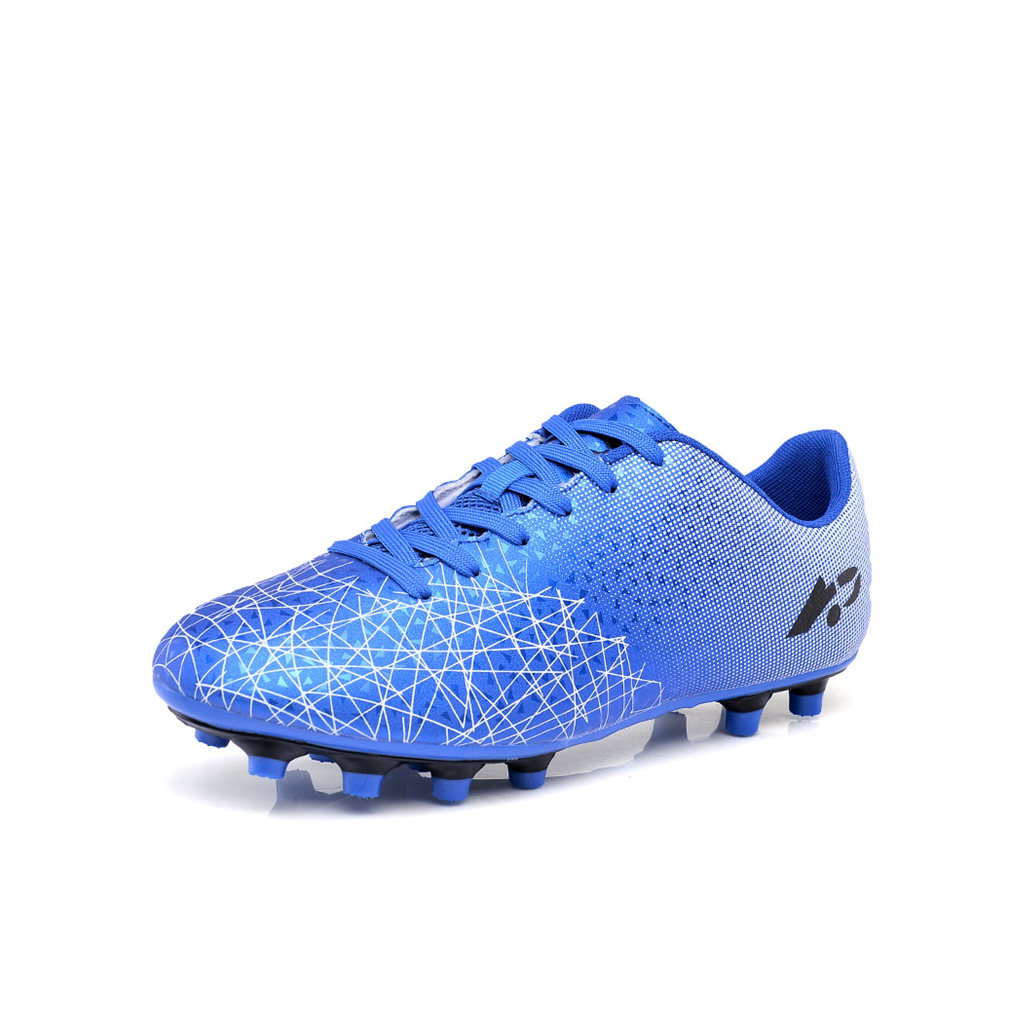 Avamo Girls Soccer Cleats Round Toe Sport Sneakers Low Top Football Shoes Lightweight Athletic Shoe Training Black Sapphire Blue Long Cleats 7 big kids Walmart