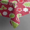 thumbnail image 4 of Red Christmas Decoration Pattern Rectangle Tablecloth 60"x120",Waterproof Polyester Rectangle Table Cloth, Wipeable Spillproof Polyester Tablecloth for Dining, Camping, Indoor and Outdoor, 4 of 6