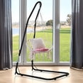 thumbnail image 6 of WYDK Hammock Chair Stand Portable Heavy Duty Solid Steel Stand Only Outdoor Indoor Hanging Chair Stand for Air Porch Swing Chair w/Weather-Resistant Finish, Offset Base, 360-Degree Rotation, Black, 6 of 7