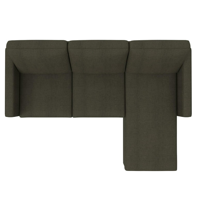 Cooper Dark Gray Linen Modular Sectional Sofa Chaise 89132-1