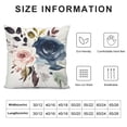 thumbnail image 5 of Nawypu  Floral Throw Pillow Covers Farmhouse Decorative Pillow Covers Navy Watercolor Flowers Pillowcase Boho Roses Blue White Square Cushion Covers Sofa Bed Décor, 5 of 5