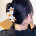thumbnail image 3 of Pinza para el pelo con forma de huevo y flor degradada para mujer y niña, horquillas acrílicas dulces, accesorios para el cabello hawaianos para playa y verano, 3 of 5