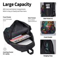 thumbnail image 4 of Easygdp Colorful Owl Forest Mochila para Niños y Niñas con Set de Caja de Almuerzo y Estuche para Lápices 3 en 1, Mochila Escolar Estampada para Adolescentes, 4 of 7
