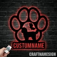 thumbnail image 2 of Craftnamesign Custom Shih Tzu Dog Metal Wall Art LED Light, Shih Tzu Dog Lover Name Sign, 2 of 5