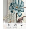 thumbnail image 6 of Blue Tulip Sheer Curtains 63 Inch Length 2 Panels Set for Living Room/Bedroom, Vintage Floral Leaves Butterfly Plants Beige Kitchen Curtains Grommet Semi-Sheer Curtains Window Treatments 42"x63"x2, 6 of 7