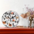 thumbnail image 2 of Yayeee 10" Wall Clock Battery Operated Quartz Round Silent Non-Ticking Home Decor, Beige Snow Houses, 2 of 6