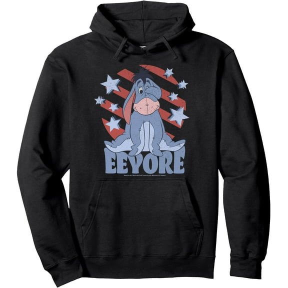 Winnie the Pooh Americana Eeyore Stars & Stripes Pullover Hoodie for Men Women Kids