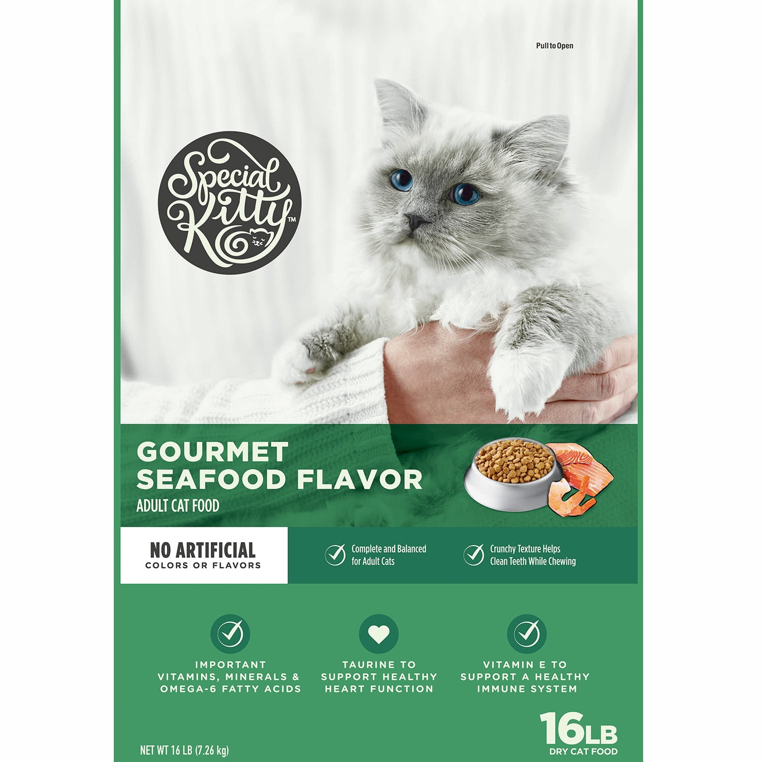 Special Kitty Gourmet Formula Seafood Blend Flavor Dry Cat Food, 16 lb Bag