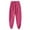 Hot Pink, variant on Warm Pants for Women Women's Winter Loose Pockets With High Waisted Plush And Thick Insulation Cotton Pants