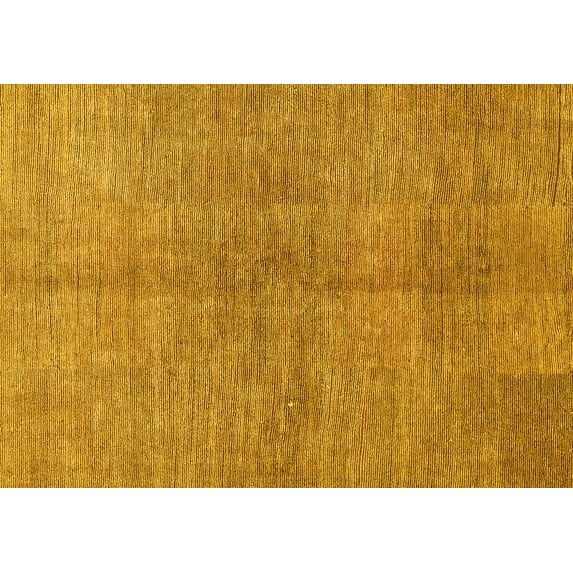 Ahgly Company Machine Washable Indoor Rectangle Abstract Yellow Modern Area Rugs, 8' x 10'