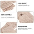 thumbnail image 7 of LOLIPPYY Women’s Winter Wool Knitted Convertible Fingerless Gloves with Mitten Cover - Warm Beige, 7 of 7