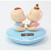 Solar Powered Bobble Head Kissing Boy And Girl Home Decoration Car Decoration EHD