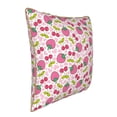 thumbnail image 2 of Xecao Strawberry And Cheery Print Soft Velvet Decorative Throw Pillow Covers, Square Cushion Cases for Bed, Sofa, Living Room, Car, and Indoor Outdoor Use-16"x16", 2 of 8