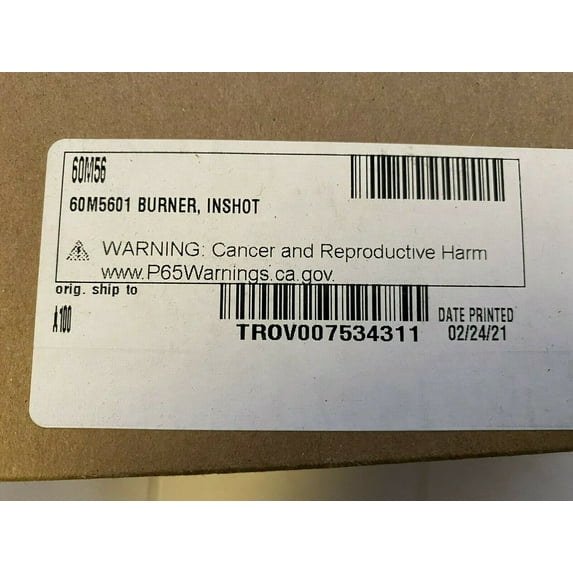 BRAND NEW 60M56 60M5601 Burner, Inshot