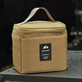 thumbnail image 1 of Bolsa De Almacenamiento Para Juego De Botellas De Condimento Juego de botellas de condimento para exteriores, bolsa de lata dividida para condimento de picnic para acampar (juego de color caqui), 1 of 9
