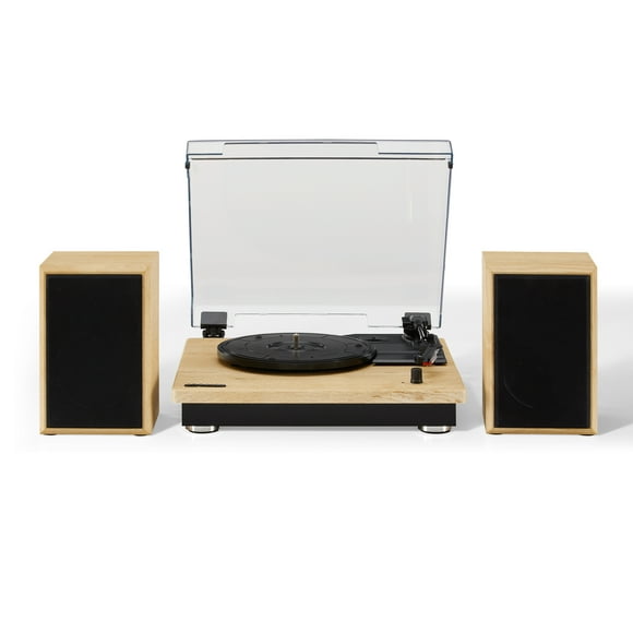 Crosley Radio Brio Shelf System Vinyl Record Player with Speakers with wireless Bluetooth - Audio Turntables