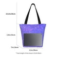 thumbnail image 3 of Salouo Purple Glitter for Shoppers Tote for Women Foldable Handbags with Big Capacity Casual One-Shoulder Shopping Bag Hobo Bags Fit for Office/Shopping/Park, 3 of 6