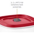 thumbnail image 4 of Rubbermaid Facile à Trouver des Couvercles de Stockage des Aliments et des Conteneurs d'Organisation, 3-Pack, Racer Rouge, 4 of 4