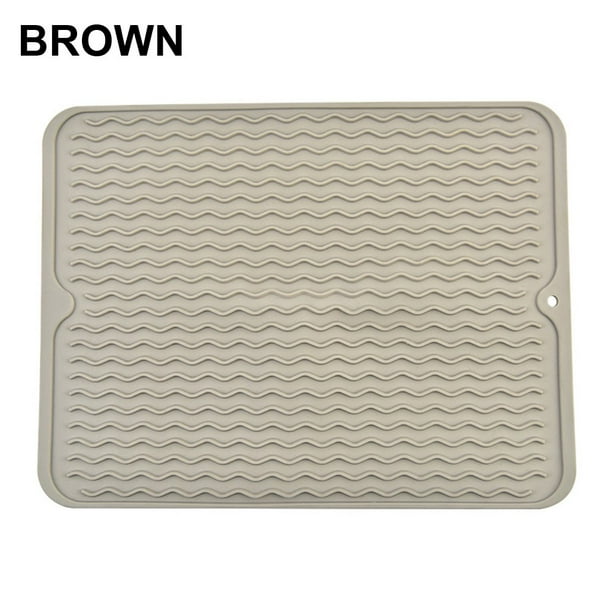 Silicone Dish Drying Mat 40 x 30 cm Foldable Non Slip Washing Mat Heat Resistant Walmart