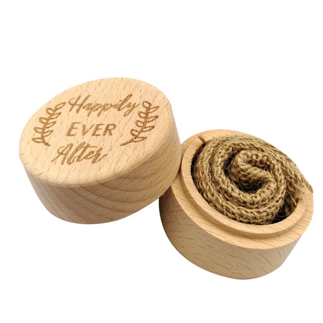 Workhe Rustic Wedding Wood Ring Holder Wedding Ring Bearer Box Ring bearer box Engagement Engraving Wooden Rings Box