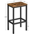thumbnail image 5 of VASAGLE ALINRU Bar Stool Set of 4, Rustic Brown and Black, 5 of 6