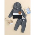 thumbnail image 4 of Lamuusaa Toddler Boys Outfits Hooded Long Sleeve Sweatshirts and Long Pants 2Pcs Clothes Set, 4 of 9