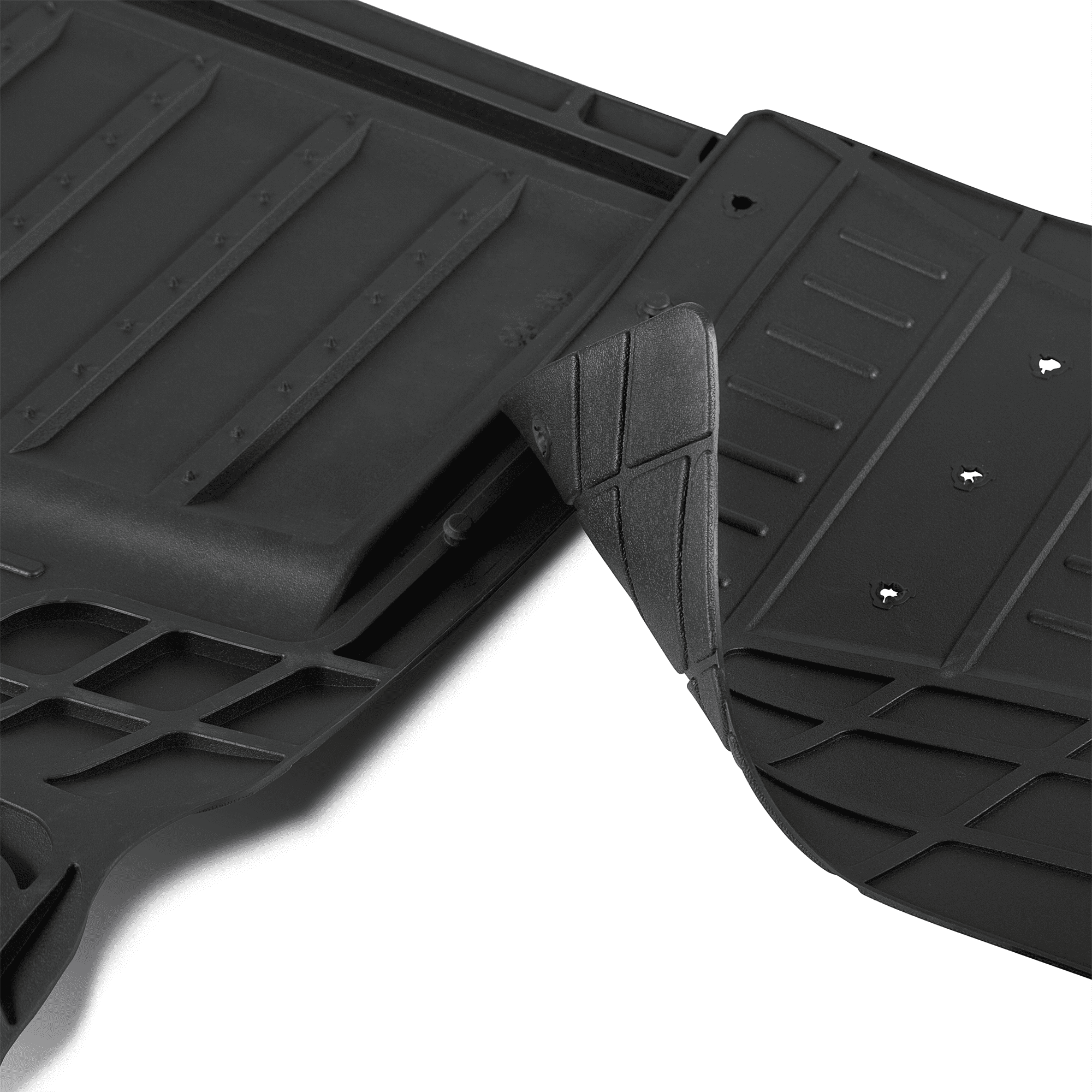 Auto Drive 5pc Universal Modular Gridlock Rubber Car Floor Mat Black,  2021CM019 