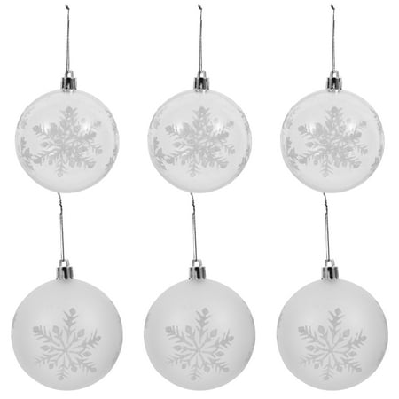 

NICEXMAS 6Pcs Christmas Hanging Balls Xmas Tree Hanging Decor Ball Shape Pendant Ornament