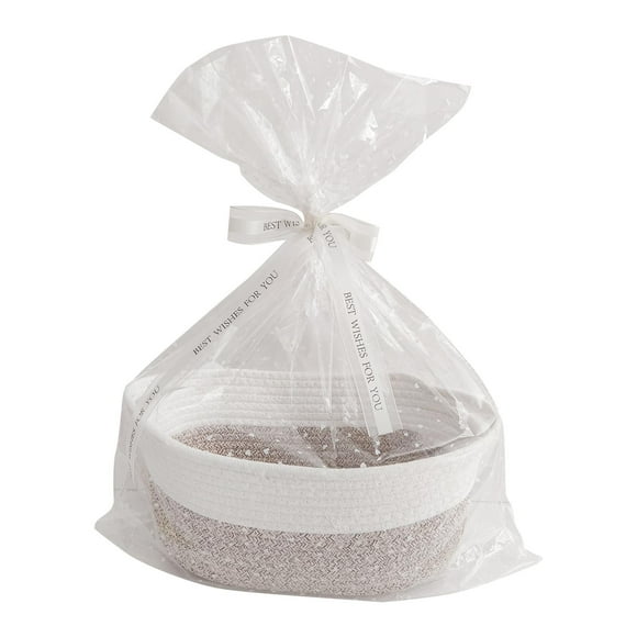 Cesta de regalo tejida, estantes de almacenamiento, cesta para organizar regalos, baúl de regalo vacío, caja para Halloween, armario, habitación