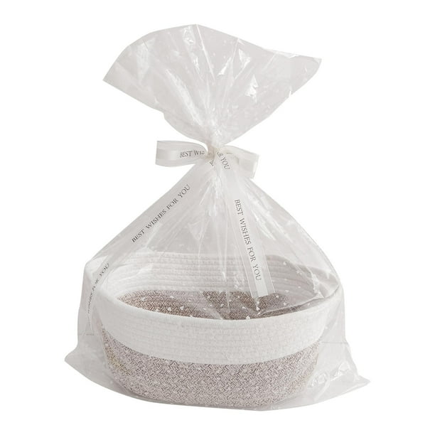 Cesta de regalo tejida, estantes de almacenamiento, cesta para organizar regalos, baúl de regalo vacío, caja para Halloween, armario, habitación