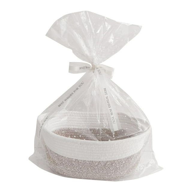 Cesta de regalo tejida, estantes de almacenamiento, cesta para organizar regalos, baúl de regalo vacío, caja para Halloween, armario, habitación