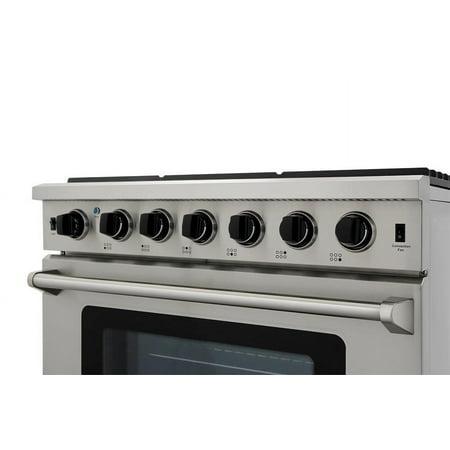 Thor Kitchen - 6.0 Cu.Ft Freestanding Gas Convection Range with Storage Drawer- Stainless Steel/Steel Liquid Propane - Stainless steel