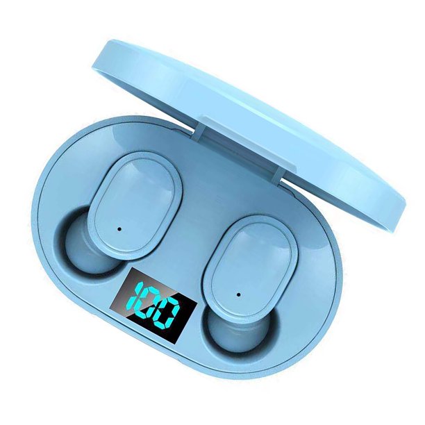 Auriculares Inalámbricos Injueey Bluetooth 5.0 Caja de carga Portátil Azul