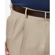 Haggar Mens Pants 44X30 Classic Non-Wrinkle Dress Stretch Beige 44