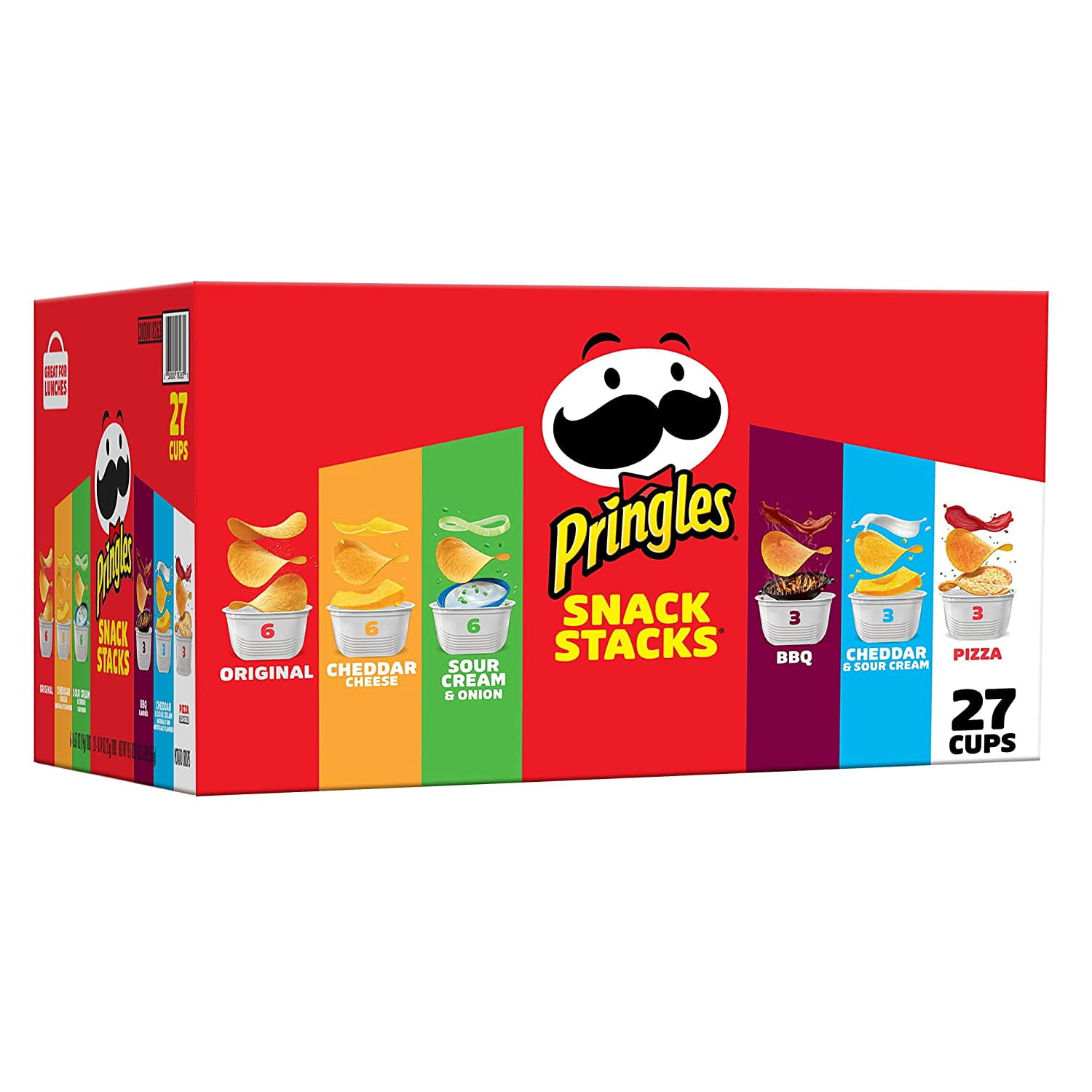 Pringles Snack Stacks Potato Crisps Chips, Flavored Variety Pack ...