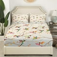 thumbnail image 3 of Erosebridal Hummingbird Full Sheet Sets, Botanical Leaves Bedding, Lightweight, 3 of 6