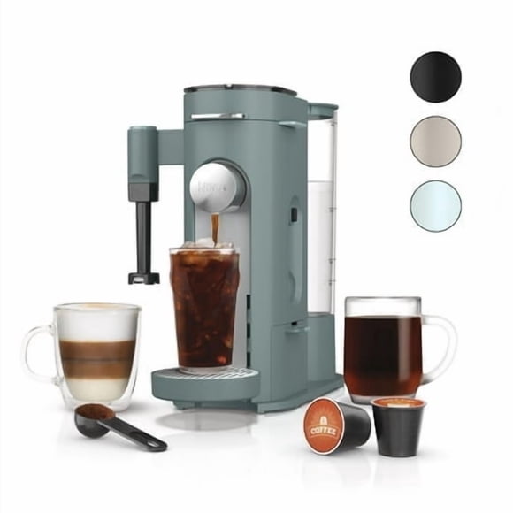Ninja Pods & Grounds Specialty Single-Serve Coffee Maker, K-Cup Pod Compatible, Built-In Milk Frother, 6-Oz. Cup To 24-Oz. Travel Mug Sizes, Iced Coffee Maker, 1550 Watts, Sage Green, Pb051Sg