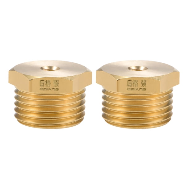 Adaptador de tubo de rosca macho G1/2 a hembra 3/16 de latón para líquido, aceite, gas 2 piezas