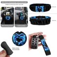 thumbnail image 5 of Qpednta 15Pcs Blue Dolphin Car Seat Covers Set with Steering Wheel Cover, Automotive Protector Set Includes Seat Belt Pads, Trash Bin, Cup Coasters, Vent Organizer, Universal Fits for Sedan Truck, 5 of 7