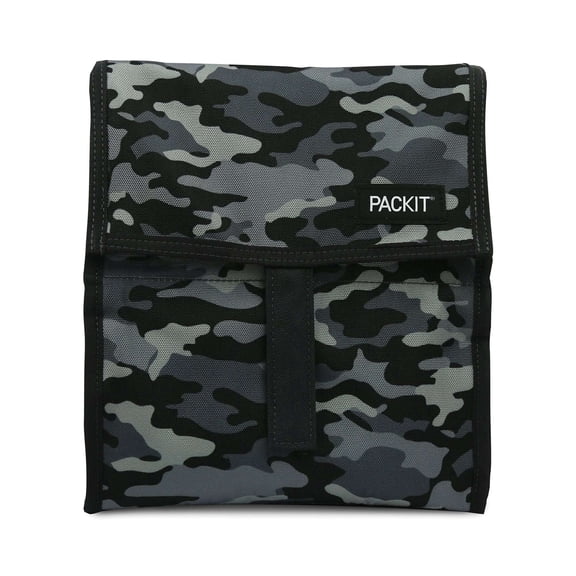 PackIt Unisex Charcoal Camouflage Freezable Polycanvas Lunch Bag